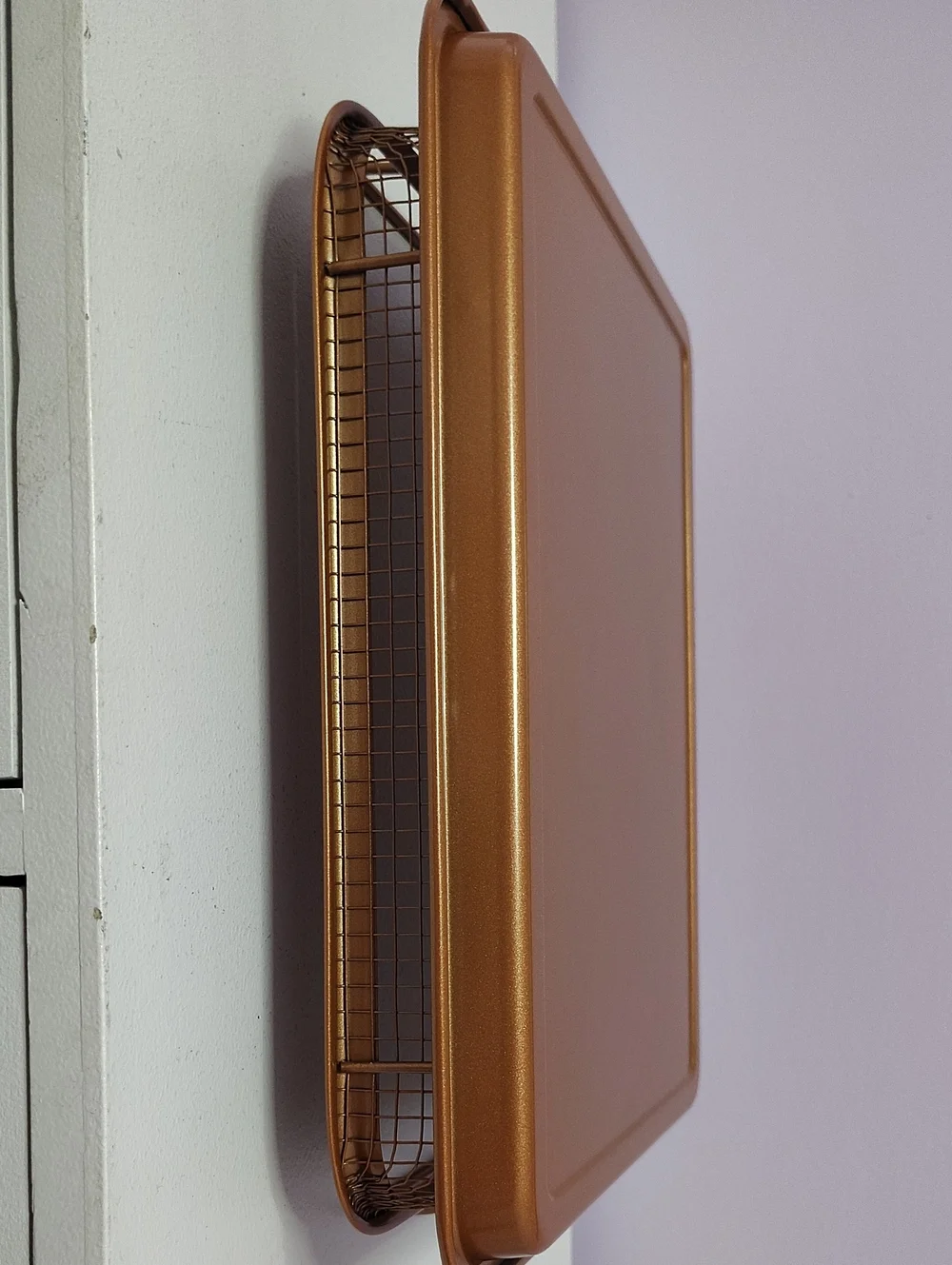 Copper Air Fryer Crisping Basket & Tray Set